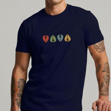 Imagem de Camiseta Masculina Rock Guitarra Palheta Básica Streetwear Premium - Y
