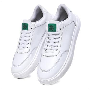 Imagem de Tênis Branco Masculino em Couro Legítimo - Octhos, 41