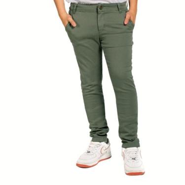 Imagem de Calça Sarja Social Masculino Infantil de Menino Alfaiataria - Ewg Moda