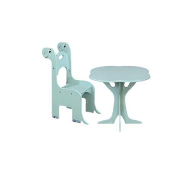 Imagem de Conjunto Dino Infantil MDF Mesa Cadeira Quartos Escolas - Maraka Inter