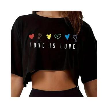 Imagem de Camiseta Cropped Feminina Vibrant Pride - Casual, Soltinha e Respiráve