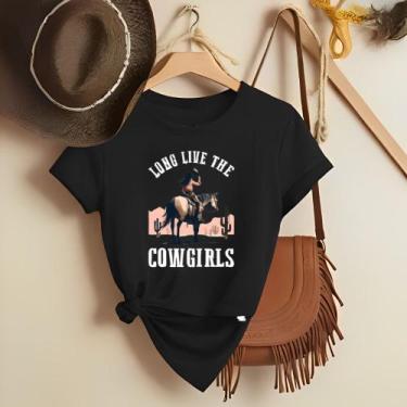 Imagem de Camiseta Feminina Country Look Country T-shirt Roça Agro Rodeio Boiade