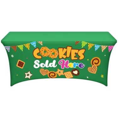 Imagem de Boao 1 peça de toalhas de mesa de 15 cm para biscoitos, artigos de festa de aniversário acompanhados de padrões de texto interessantes para mesas dobráveis padrão, toalhas de mesa de biscoitos