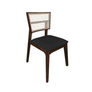 Imagem de Cadeira de Jantar em Tela Premium Madeira Maciça Manuela - Estilo Móve