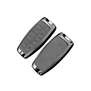 Imagem de Capa de couro para chave de carro, bolsa protetora compatível com hyundai genesis g80 gv70 gv80 gv90 2019 2020 2021 2022, acessórios automotivos(D-grey)