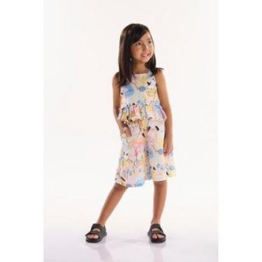 Imagem de Conjunto Infantil para Menina com Blusa e Bermuda Aumigo Três e Já-Feminino