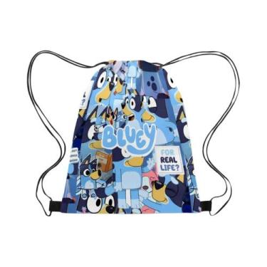 Imagem de Mochila De Cordão Bluey Bingo Anime Cartoon, Bolsa De Armazenamento Po