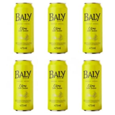 Imagem de Baly Energético Citrus Limão Siciliano, 473 ml, Pack com 6 Latas