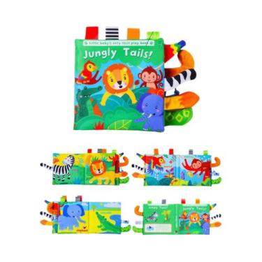 Imagem de Brinquedos Cognitivos Infantis Livro De Tecido Com Cauda De Animal Pop