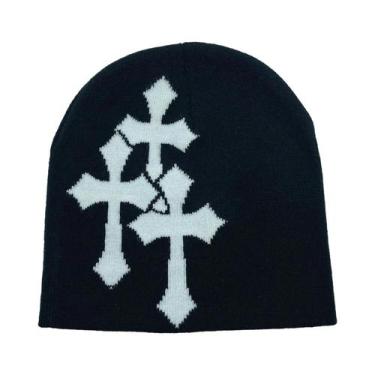Imagem de Gorro Tricotado Unissex Com Estampa De Letras Em Sânscrito Japonês Y2K