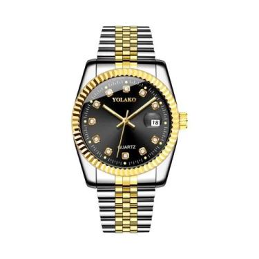 Imagem de Relógio De Quartzo Com Diamantes Dourados Para Mulheres, Conjunto De M