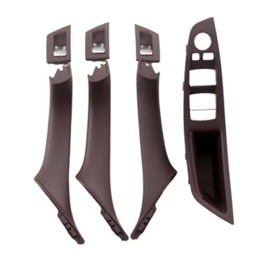 Imagem de Lhd Rhd Bege Preto Marrom Ostra Interior Do Carro Apoio De Braço Da Porta Dentro Puxar Conjunto Compatível Com Bmw Série 5 F10 F11 523i 525i 528i 530i(RHD Moka)