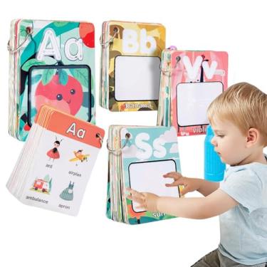 Imagem de Livro De Colorir Com Agua Para Criancas | Cartões Com Letras Do Alfabeto Pré-Escolar,Livro De Atividades Pincel De Água,Para Crianças Em Casa Viagem Festa Escola