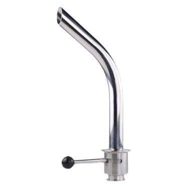 Imagem de 2.5 cm 1-1/10.2 cm 3.8 cm 5.1 cm (Φ25/32/38m) Válvula de saída de vinho triplamente braçadeira do tanque de fermentação caseira, válvula de cotovelo para coleção de bebidas SS304 (1-1/5.1 cm)