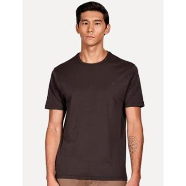 Imagem de Camiseta Aramis Masculina Basic Lisa Mono Icon Marrom Escuro-Masculino