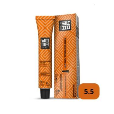 Imagem de Tintura Yamá Expert Profissional Sem Amônia 5.5 Castanho Claro Acaju -