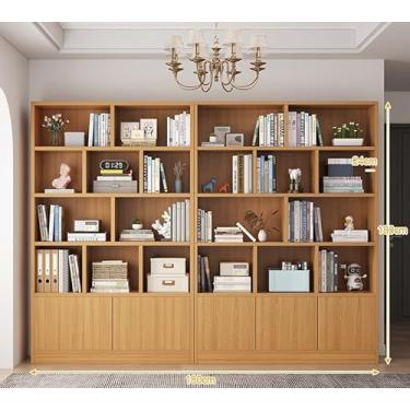 Imagem de Estante de leitura combinada de madeira maciça, estante inclinada para parede, prateleira divisória de entrada para armário de vinho (cor: Cor nogueira 100 x 24 x 180 cm) (Cor de Carvalho 180 x 24 x