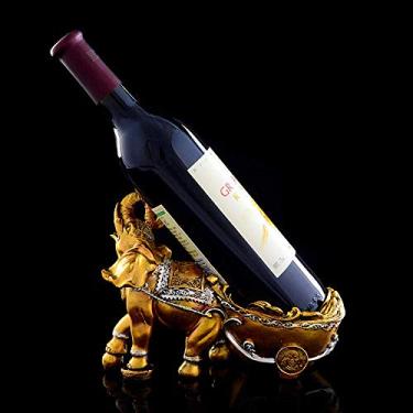 Imagem de U5GAAALPPQ9 Decorações artísticas artesanato rack de vinho pintado resina elefante rack de vinho decoração de casa mesa de jantar cozinha rack de vinho