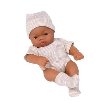 Imagem de Boneca Bebê Reborn Africana Negra 20cm, Brinquedo De Alta Qualidade Co