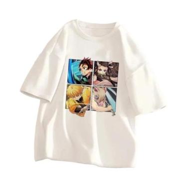Imagem de Camiseta Unissex Demon Slayer Kimetsu No Yaiba Anime Verão Manga Curta