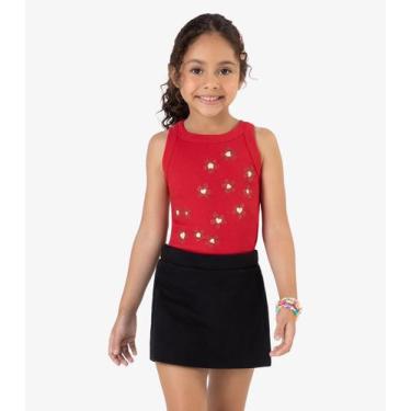 Imagem de Regata Infantil Feminina Ribana Rovi Kids Vermelho, 3, Vermelho