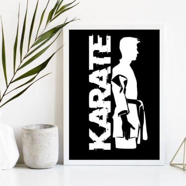 Imagem de Quadro Decorativo Karatê Preto/Branco 45x34cm
