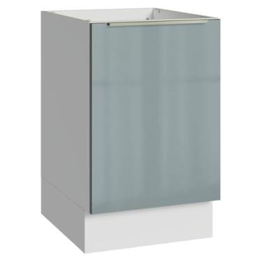Imagem de Balcão de Cozinha 50cm 1 Porta (sem Tampo) Branco/cinza Lux Madesa