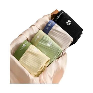 Imagem de Shorts Boxer Masculinos De Algodão Respirável Pacote Com 4 Peças Confo