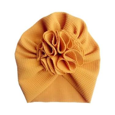 Imagem de Chapéu Turbante Com Flores Para Bebês Meninas, Gorro Macio Para Recém-