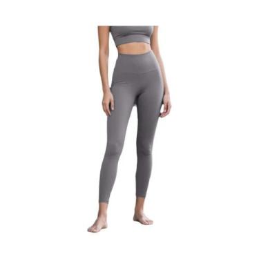 Imagem de Calças De Yoga De Cintura Alta Com Secagem Rápida E Elasticidade Em 4 