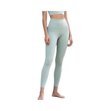 Imagem de Calças De Yoga De Cintura Alta Com Secagem Rápida E Elasticidade Em 4 