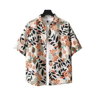 Imagem de Camisas Havaianas Masculinas De Verão Com Estampa 3D De Panda, Soltas,