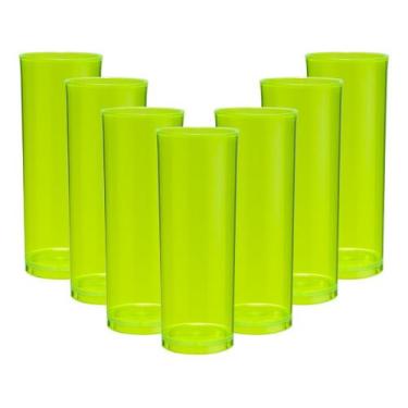 Imagem de Copos Acrilícos Premium 50pçs Long Drink 330ml Várias Cores - NEOPLAS,