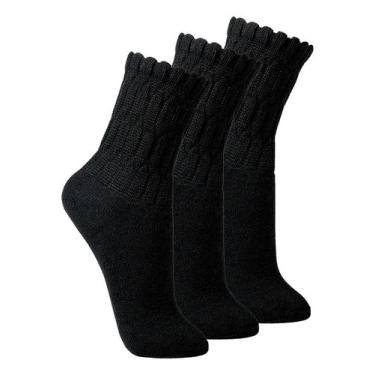 Imagem de Kit com 3 Pares de Meias Aeróbica Lupo 4810-003, Preto, 37-40