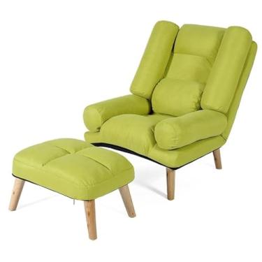 Imagem de Cadeira de sofá com apoio para os pés, poltrona reclinável e espreguiçadeira, moderna cadeira conversível 2 em 1, ângulo ajustável, design de descanso de braço de lazer, perfeita para uso doméstico ou