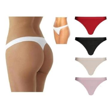 Imagem de Kit 5 Calcinhas Loba Fio Dental Microfibra Conforto E Maciez, Sortidas