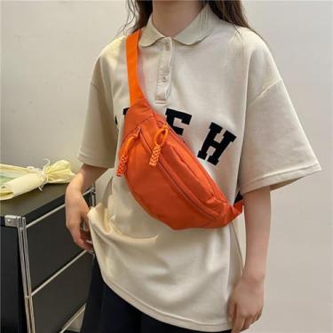 Imagem de Pochete para mulheres, mini bolsa tiracolo de ombro, bolsas de nylon Hobo, Laranja, Bonito