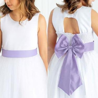 Imagem de Faixa Solta Prega Lilás Com Laço Atrás - Só Mariazinha, 10 Anos, Lilás