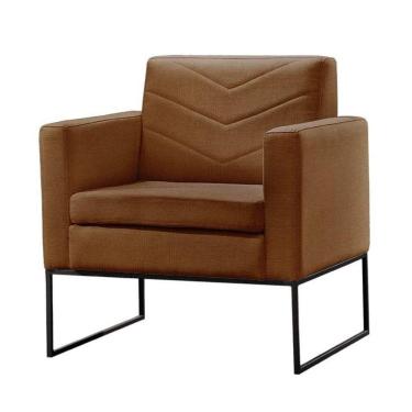 Imagem de Poltrona Apolo Luxo Base Preta Castellar Móbile Corino Caramelo Corino Caramelo