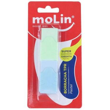 Imagem de Borracha Molin TPR Pastel com Protetor C/ 2