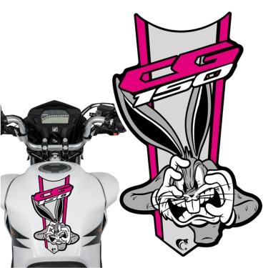 Imagem de Adesivo Faixa Gravata Sem Resina Moto Cg 150/160 Pernalonga Rosa Cor Cg 150