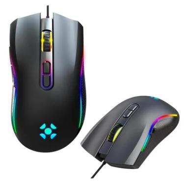 Imagem de Mouse Fortrek Gamer Black Hawk Até 7200 Dpi Com 13 Modos De  Iluminação RGB Com 6 Botões Macro Cor Preto 125hz