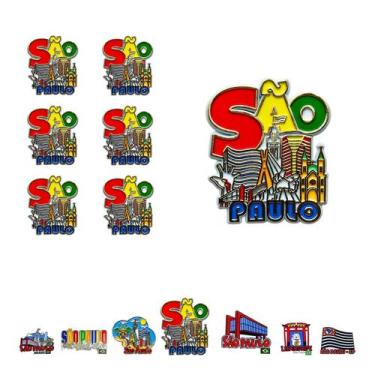 Imagem de 12 Imãs de Borracha Turismo Letreiro Cidade de São Paulo - Portal da 2