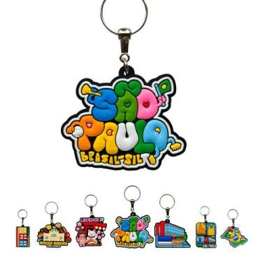 Imagem de Chaveiro de Borracha Turismo Letreiro Grafia São Paulo Brasil - Portal