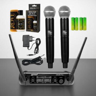 Imagem de Microfone sem Fio Lexsen Lm-258u Duplo Uhf + Polidor