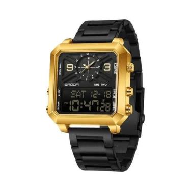 Imagem de Relógio De Quartzo Masculino À Prova D'água Com Display Duplo SANDA Re