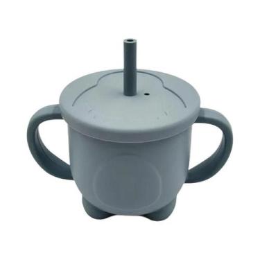 Imagem de Copo De Palhinha Para Bebê Pinguim Em Silicone De Grau Alimentício Liv