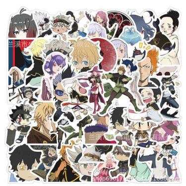 Imagem de Adesivos pretos, trevos, vinil impermeável, anime, 50 unidades - yiwei