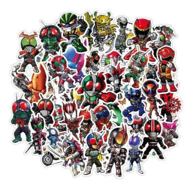 Imagem de Adesivos Kamens Riders Anime 50 peças de PVC impermeáveis e à prova de