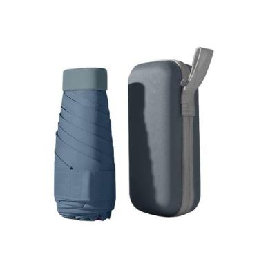 Imagem de Mini guarda-chuva ikasus Travel à prova de vento, leve com estojo